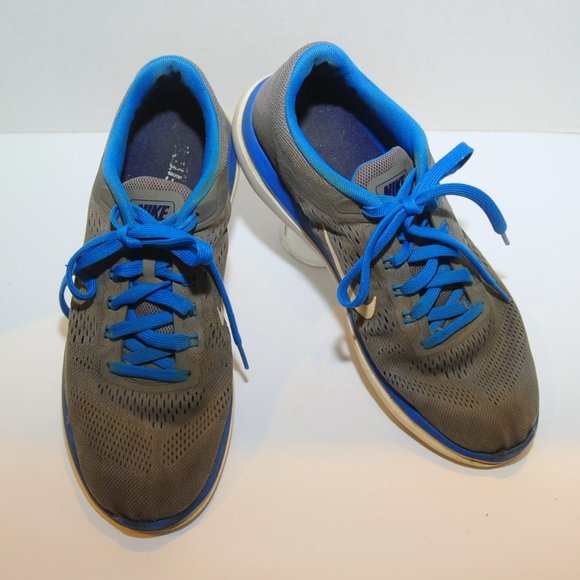 Men's Nike Flex Running Shoe Sneaker Size 9 Gray & Royal Blue RN 830369-004 - Picture 10 of 10